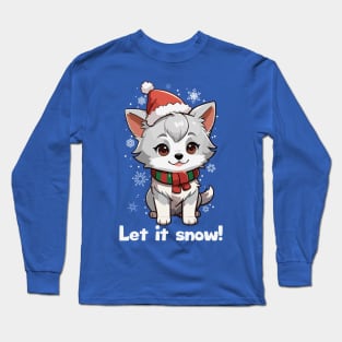 Let It Snow Christmas Puppy Long Sleeve T-Shirt
